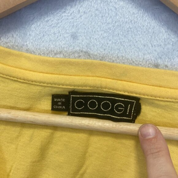 COOGI Zip Up Hoodie Jacket & T-Shirt Set Womens 2X Rhinestone Yellow Vintage Y2K - Picture 8 of 16